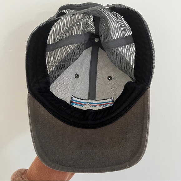 VTG Patagonia Mesh Canvas Patch Sunset Mountains Logo Trucker Camp Hat *I9 - Picture 3 of 3